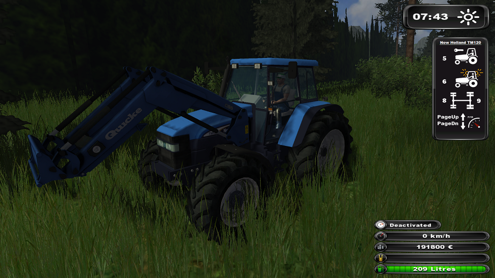 New Holland TM120 with Quicke