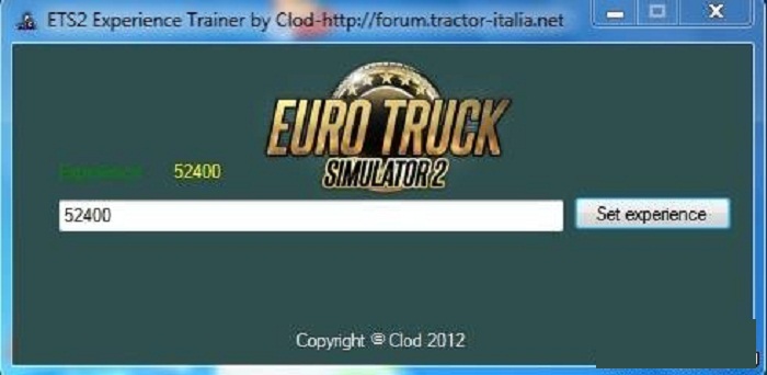 Мод "ETS2 Experience Trainer" для Euro Truck Simulator 2