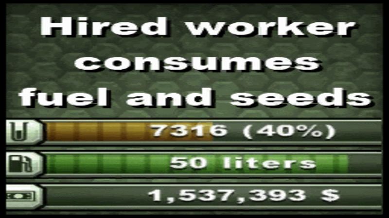 Hired Workers Consumes Fuel and Seeds v 0.92