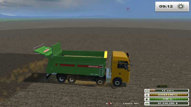 MAN TGX € 6 with Bergmann manure spreader v 1