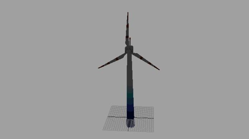 Wind turbine wind turbine v 1 Blau-Weiß